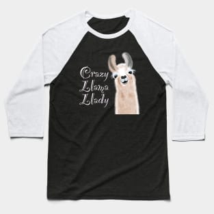 Crazy llama lady Baseball T-Shirt